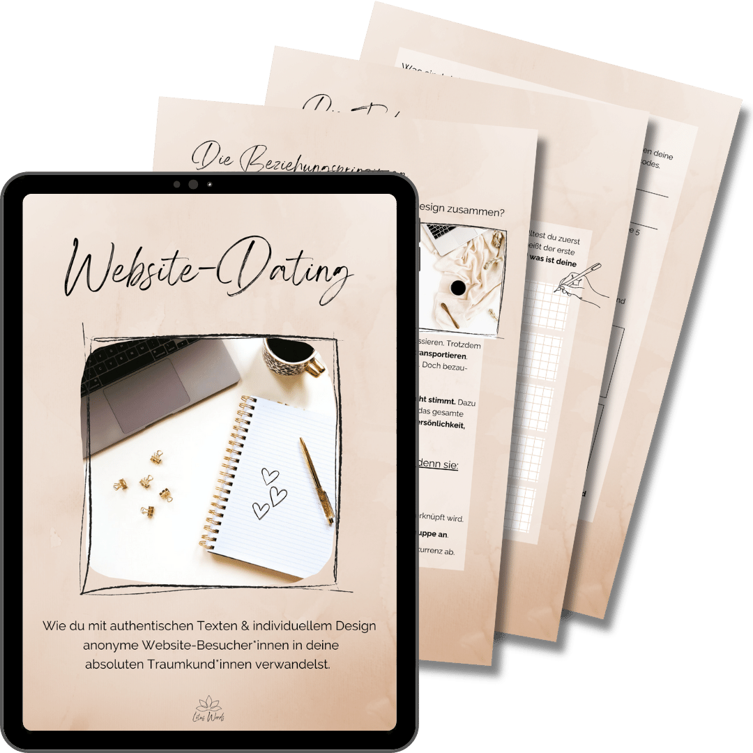 Website bauen lassen: Mockup Website-Dating
